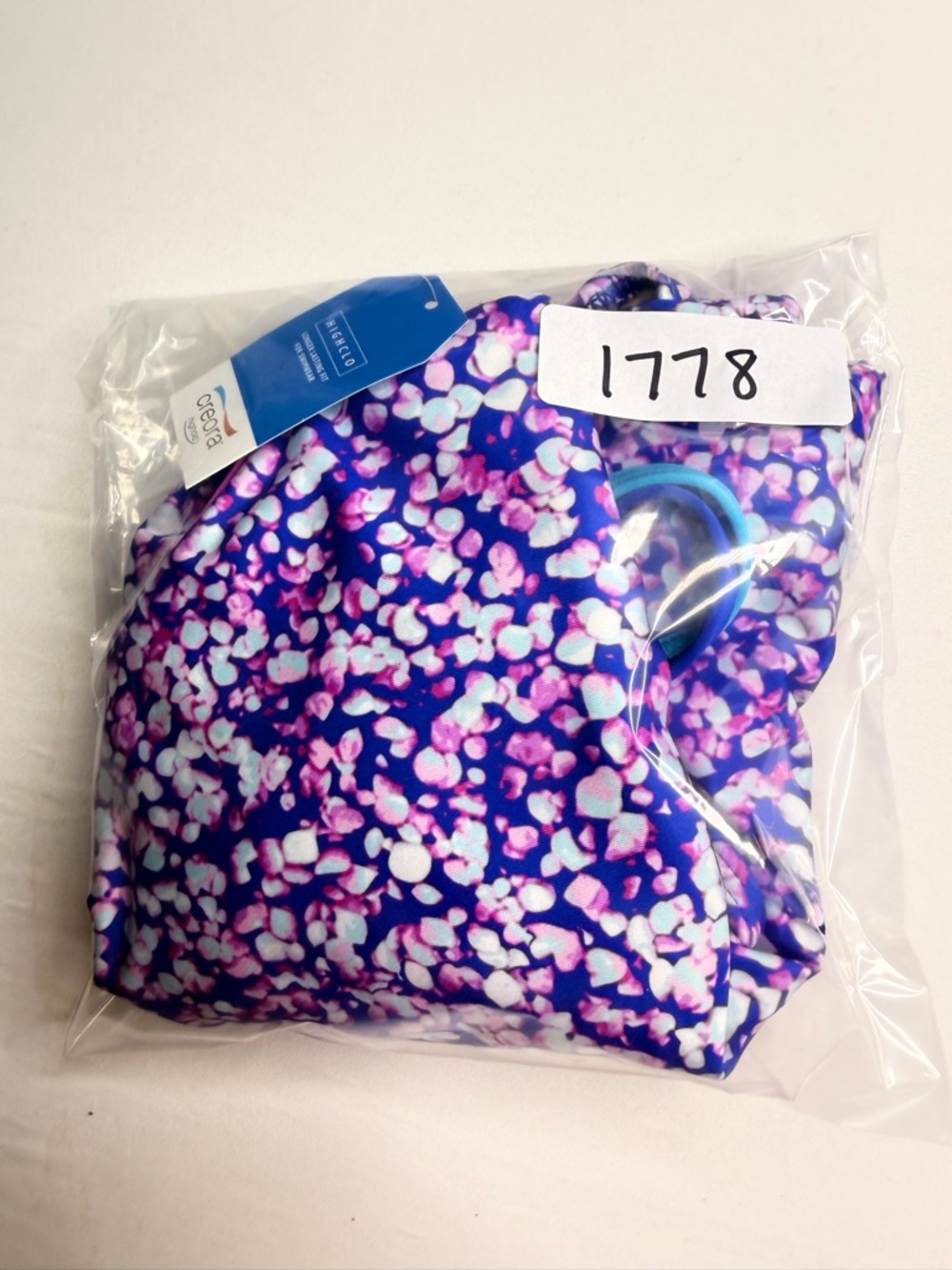 NWT LANDS END One-Shoulder Adjustable Purple Floral Swimsuit Size XL (14-16) - Picture 7 of 7